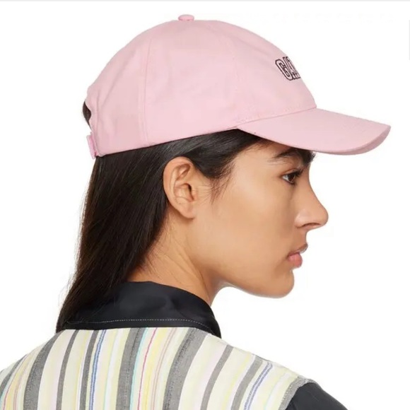 GANNI Light Pink Baseball Hat NWT - Picture 3 of 9